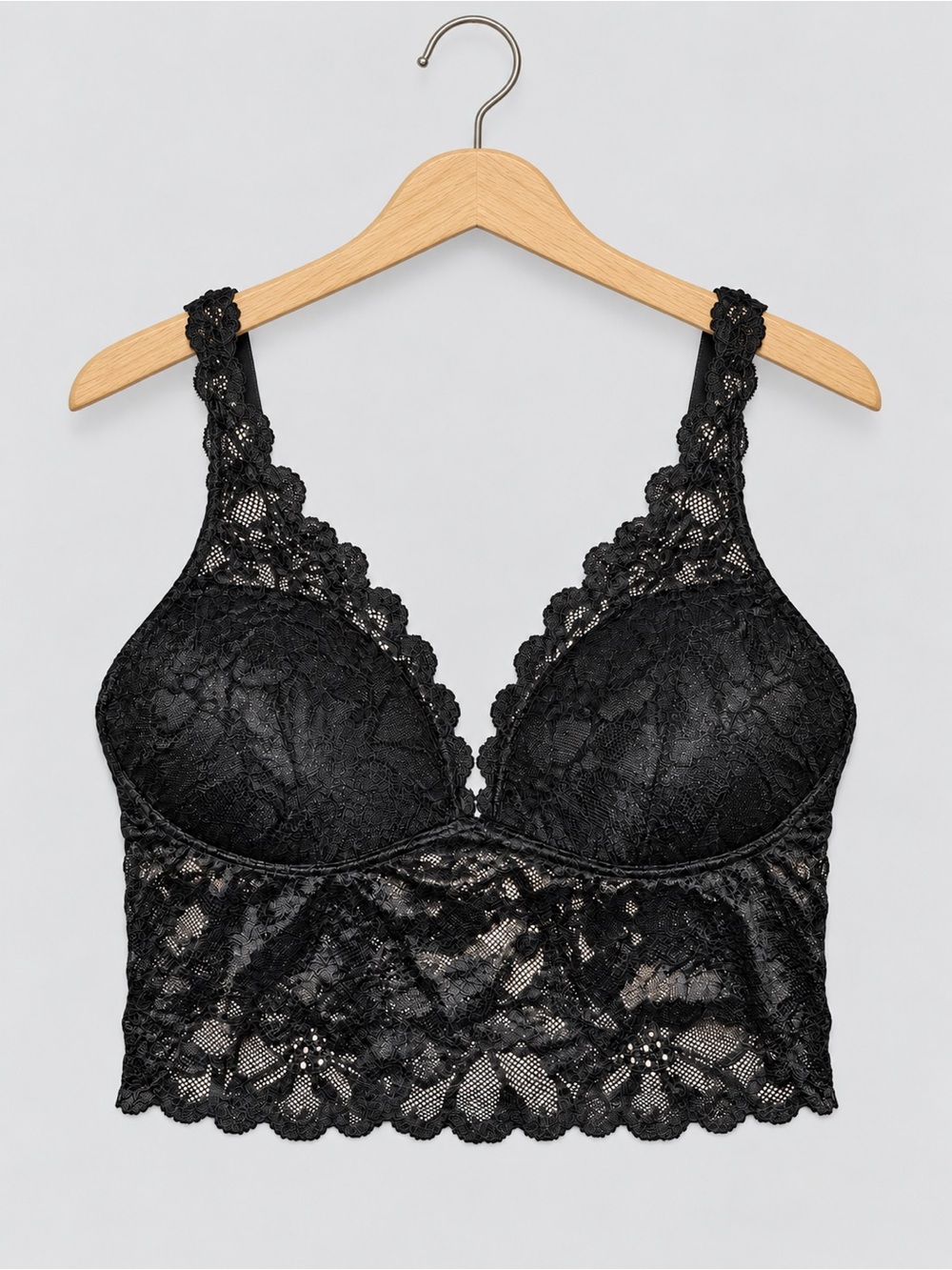 🍒3/33$ refuge Black Lace Longline Bralette